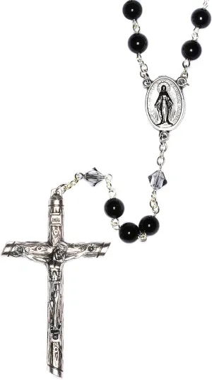Gemstone Catholic Prayer Rosary - Includes "How to Pray the Rosary", Rosary Pouch and Gemstone meaning