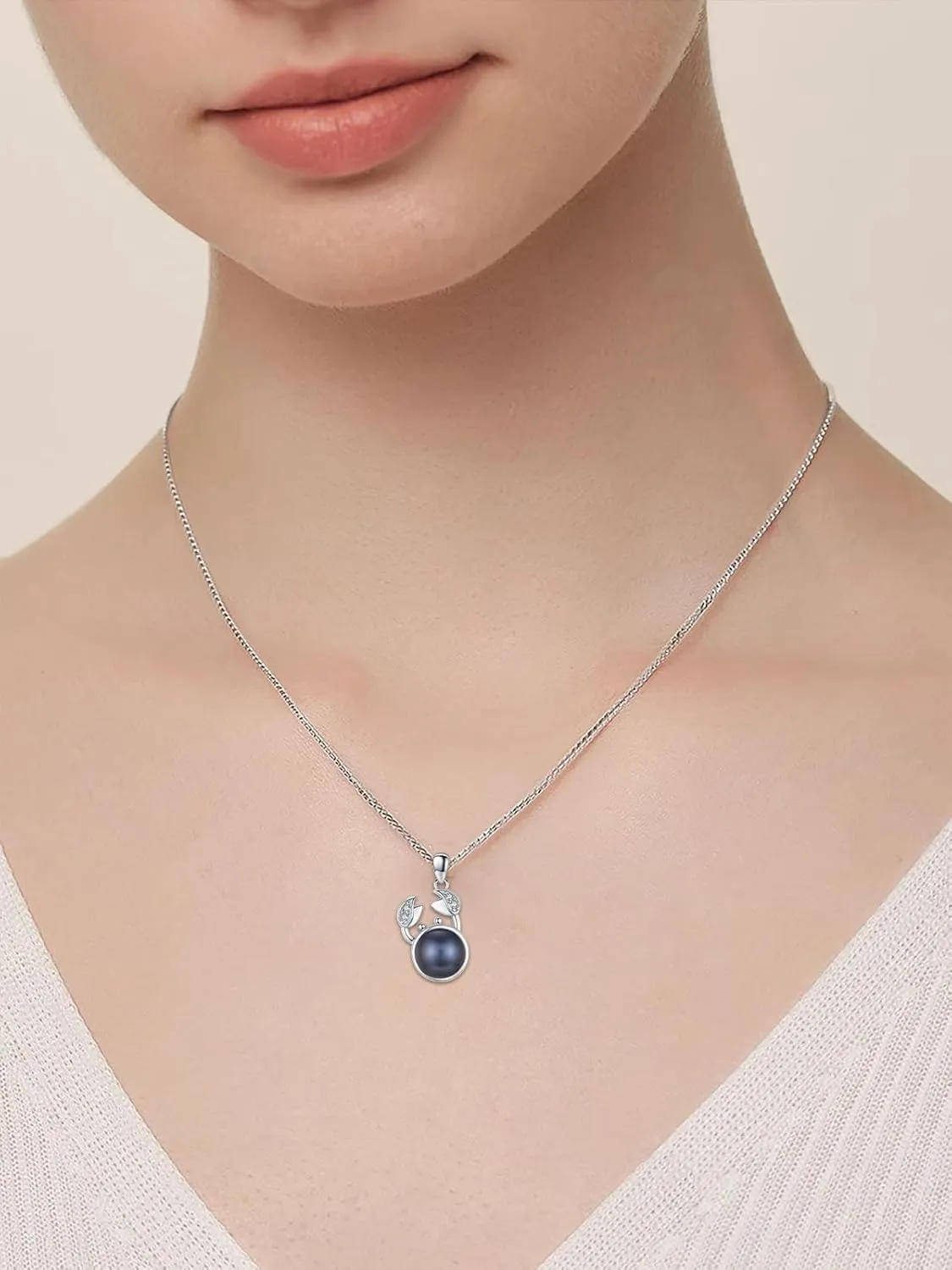 Gifts for Women Wife Mom-Tahitian Black Pearl Necklace-Wedding Birthday Anniversary Ocean Jewelry for Girlfriend Her-Mothers Day Gifts for Mom Valentines Day Christmas