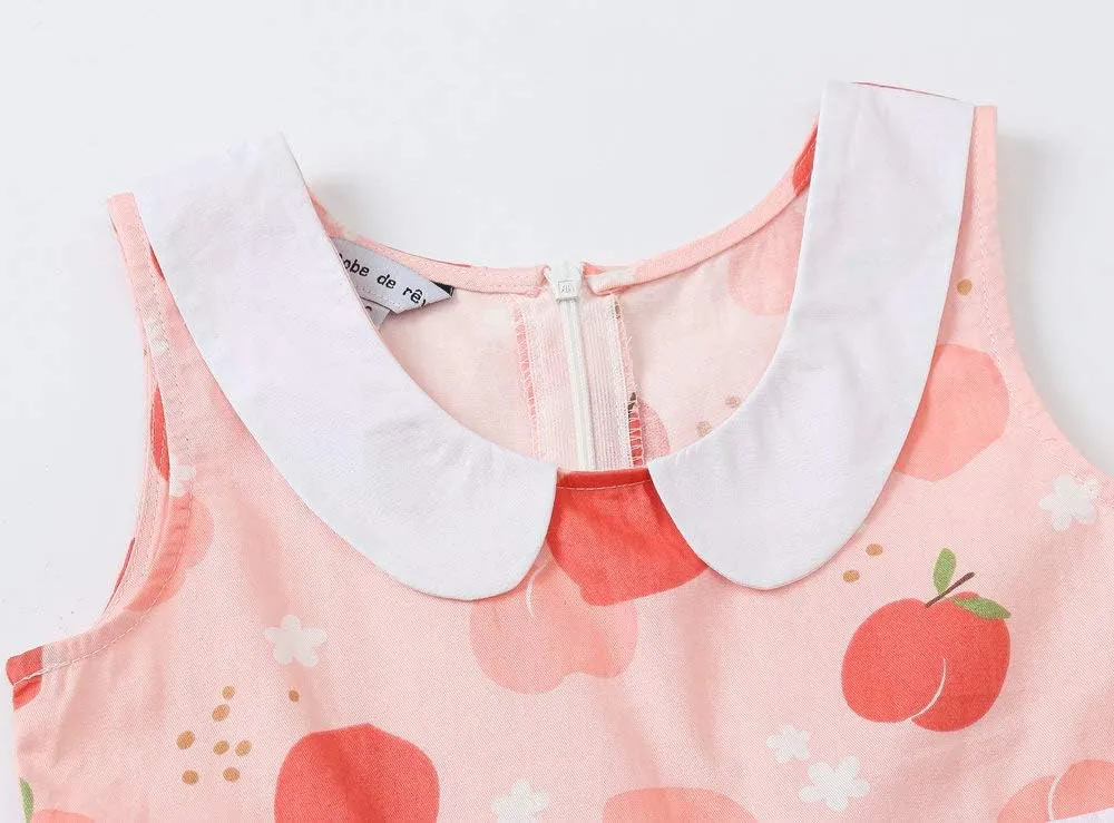 Girls 3-12 Years Vintage Polka Dot Swing Sleeveless Party Dress