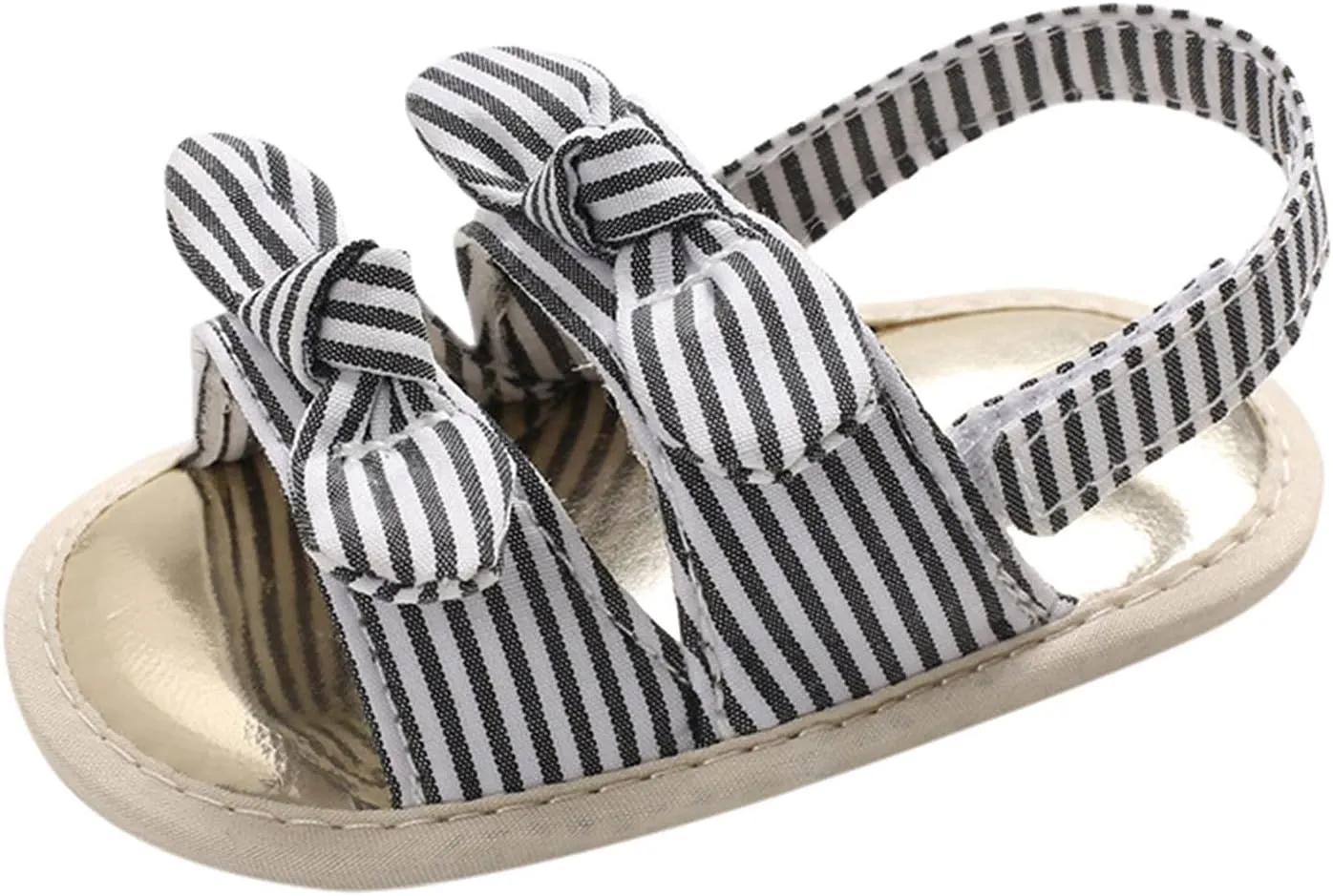 Girls Kids Adjusted Hook Loop Strap Sandals Canvas Flat Wide Shoes Baby Childrens Summer Light Cool Shoes Fashion