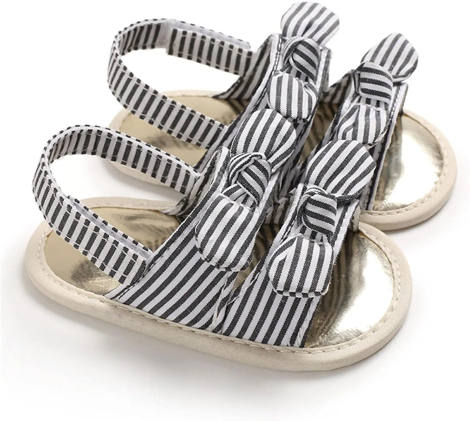 Girls Kids Adjusted Hook Loop Strap Sandals Canvas Flat Wide Shoes Baby Childrens Summer Light Cool Shoes Fashion