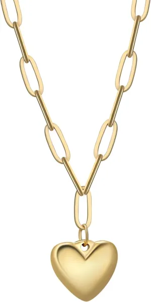 Gold & Silver Heart Pendant Necklace for Women - Trendy Stuff, Birthday & Daughter Gifts