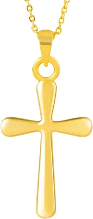 Gold Cross Necklace for Women 14K Gold Filled Cross Necklaces Pendant Necklace Baptism Chain Necklaces for Women