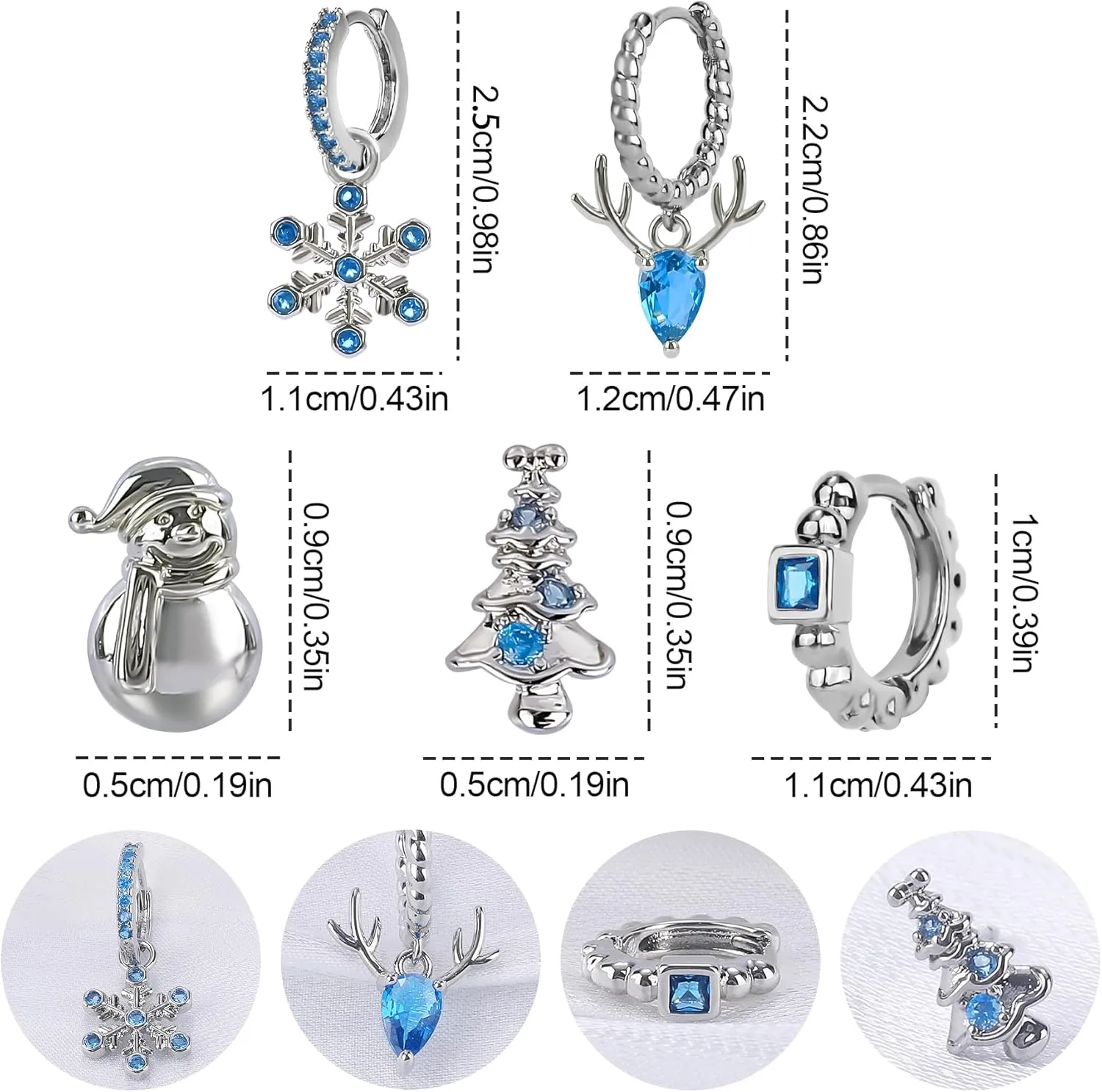 Gold Earrings Set for Women 14K Gold Plated Cubic Zirconia Love Heart Bowknot Clover Fruit Flower Insect Ocean Cross Huggie Hoop Earrings Stud Earrings Set for Multiple Piercing Party Jewelry Gifts