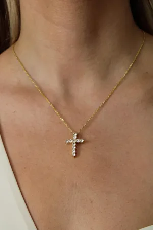 Gold Large Cross Pendant | Crucifix Necklace for Women | Bold Cross Jewelry for Faith & Style | Large Cross Pendant Gold Necklace