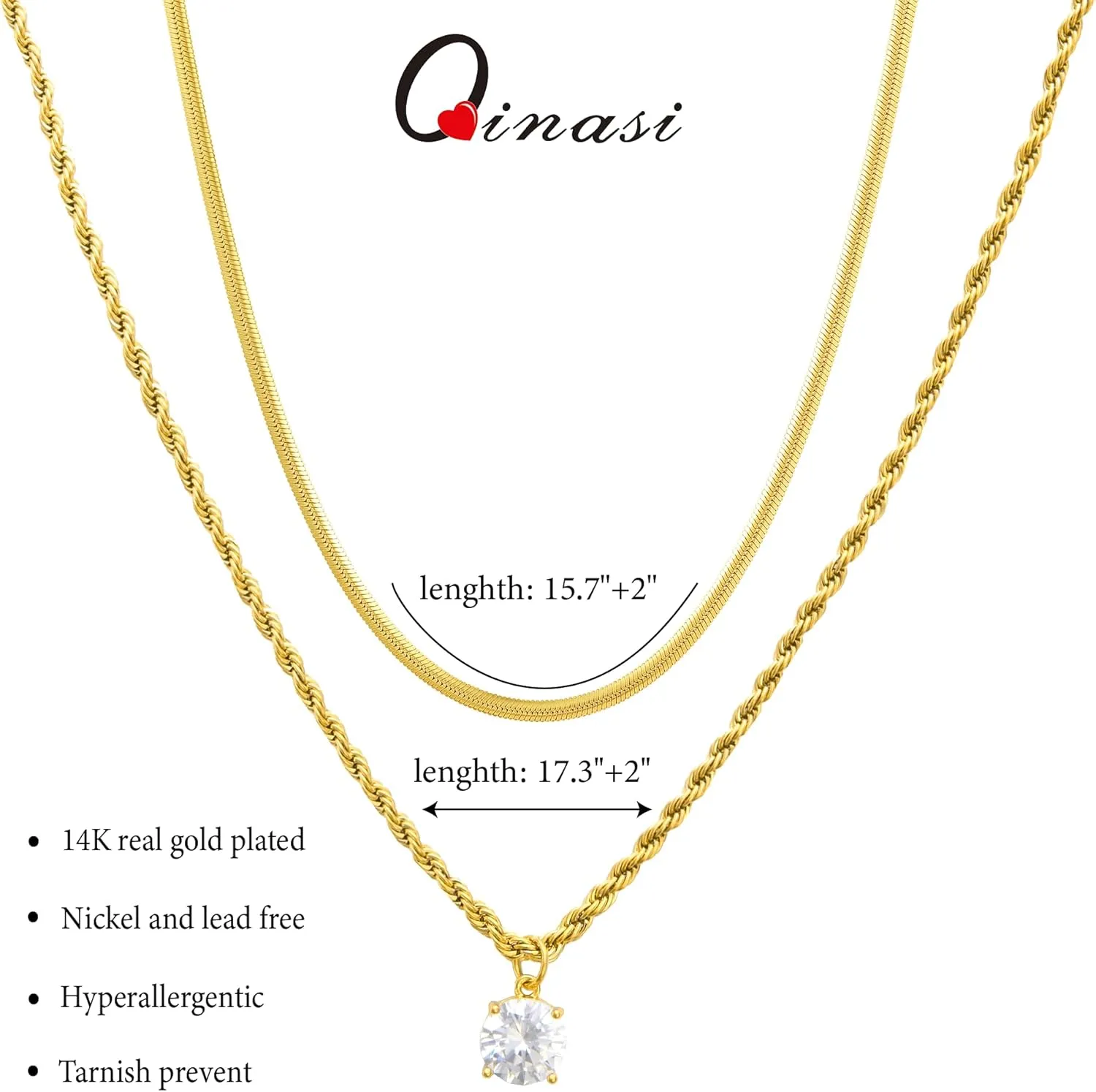 Gold Necklace for Women 14K Dainty Gold Necklaces for Women Cross Chain with Jewelry Layered Necklaces for Women