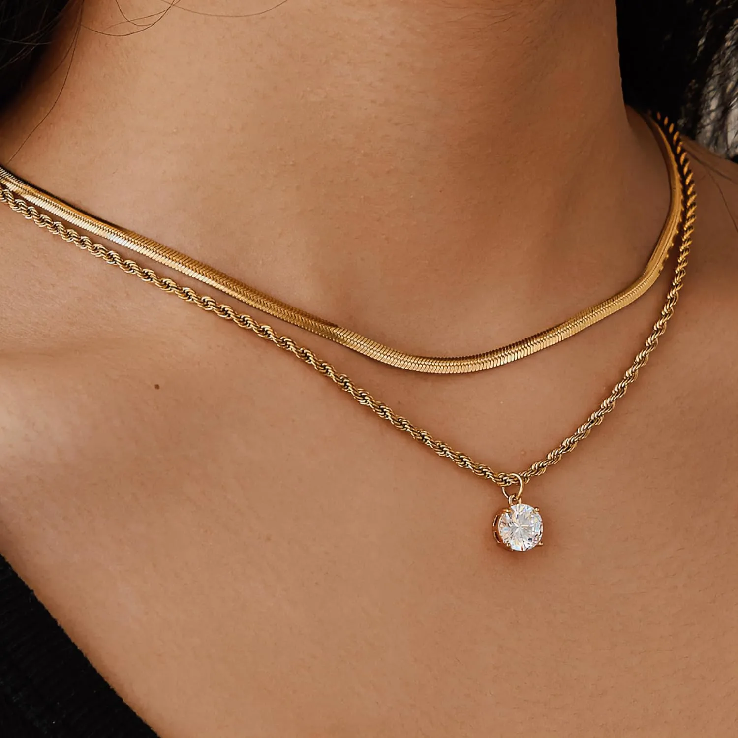 Gold Necklace for Women 14K Dainty Gold Necklaces for Women Cross Chain with Jewelry Layered Necklaces for Women
