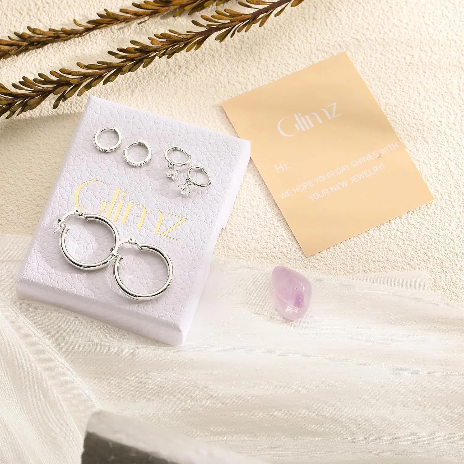 Gold/Silver Hoop Earrings Set for Women,18K Gold Plated Dainty Huggie Earrings Hypoallergenic,Lightweight Stud Earring Stacks for Sensitive Ears Jewelry