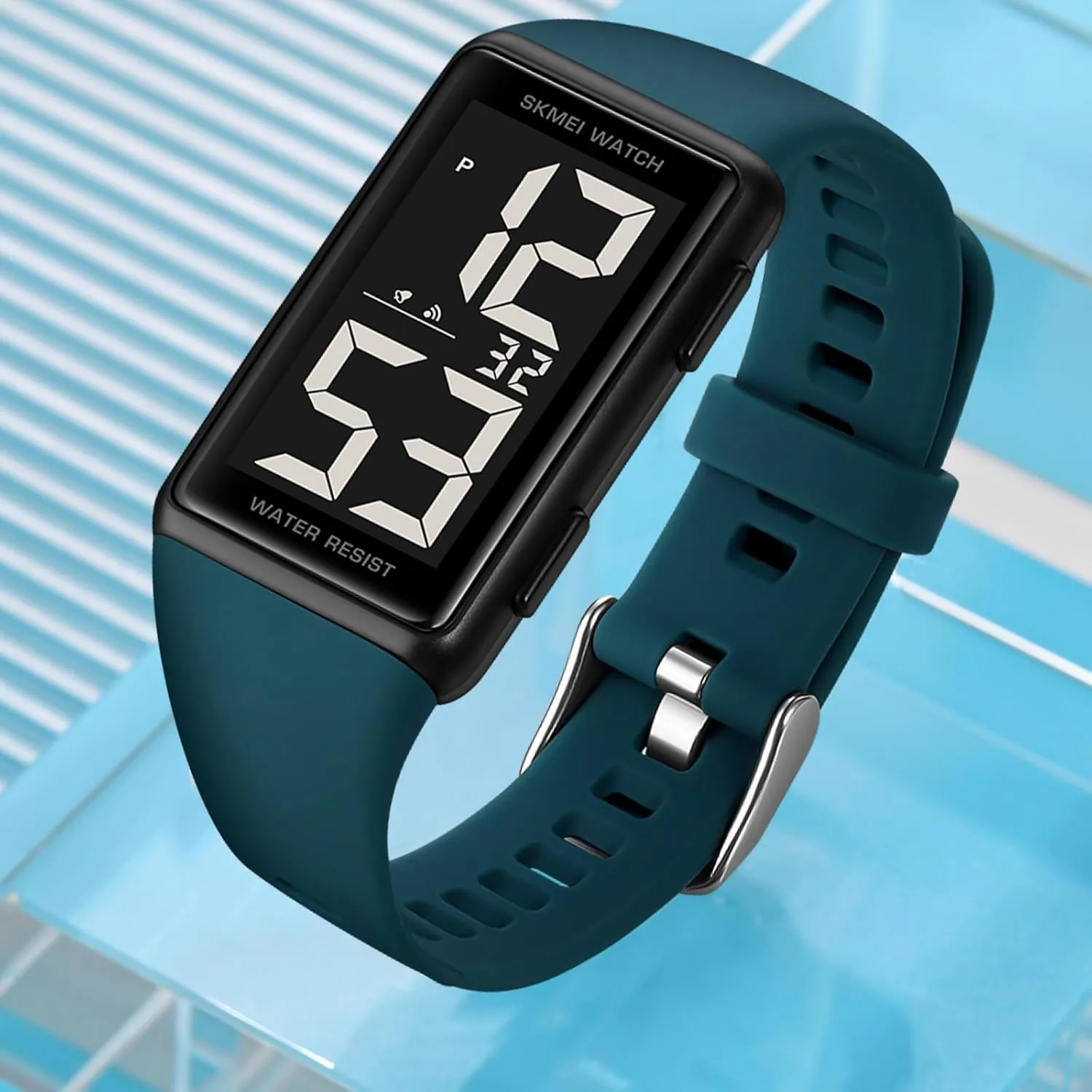 Gosasa Square Men's and Women's Leisure Sports Digital Watch Multifunctional Sports Watch Digital Dial Waterproof LED Watch Fashion Minimalist Design