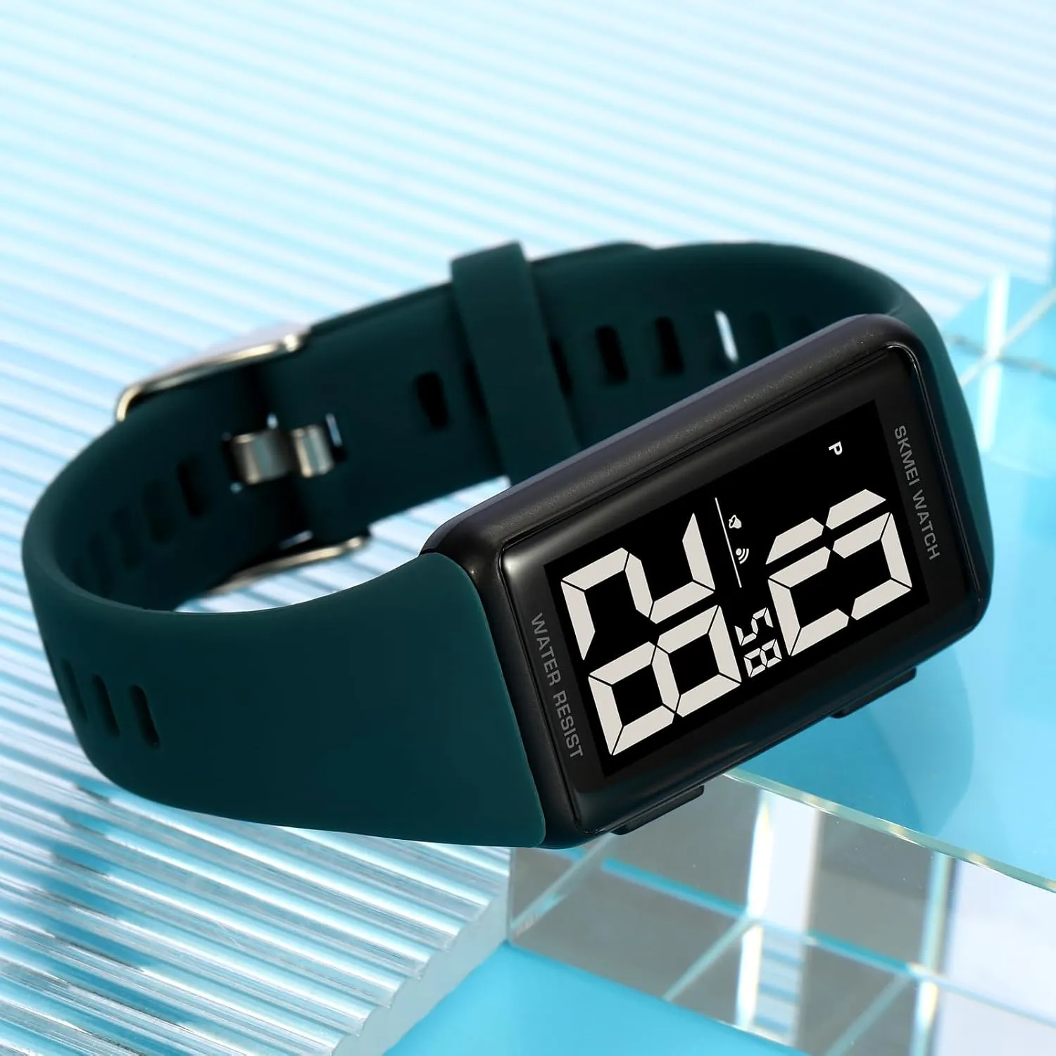 Gosasa Square Men's and Women's Leisure Sports Digital Watch Multifunctional Sports Watch Digital Dial Waterproof LED Watch Fashion Minimalist Design