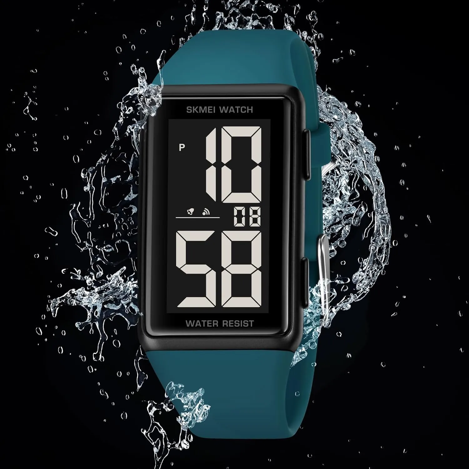 Gosasa Square Men's and Women's Leisure Sports Digital Watch Multifunctional Sports Watch Digital Dial Waterproof LED Watch Fashion Minimalist Design