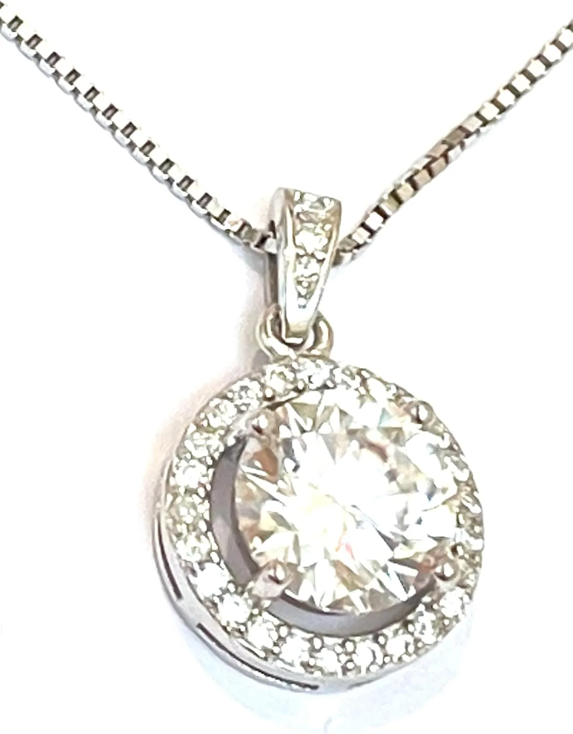Handmade 2 carat Diamond Necklace Solitaire Necklace Certified Diamond Pendant Jewelry White Gold Sterling Silver 925 Elegant Diamond Necklace 16-20 inches Birthday Anniversary