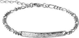 Hawaiian Bracelet by Austaras - Engraved with Hibiscus Flower