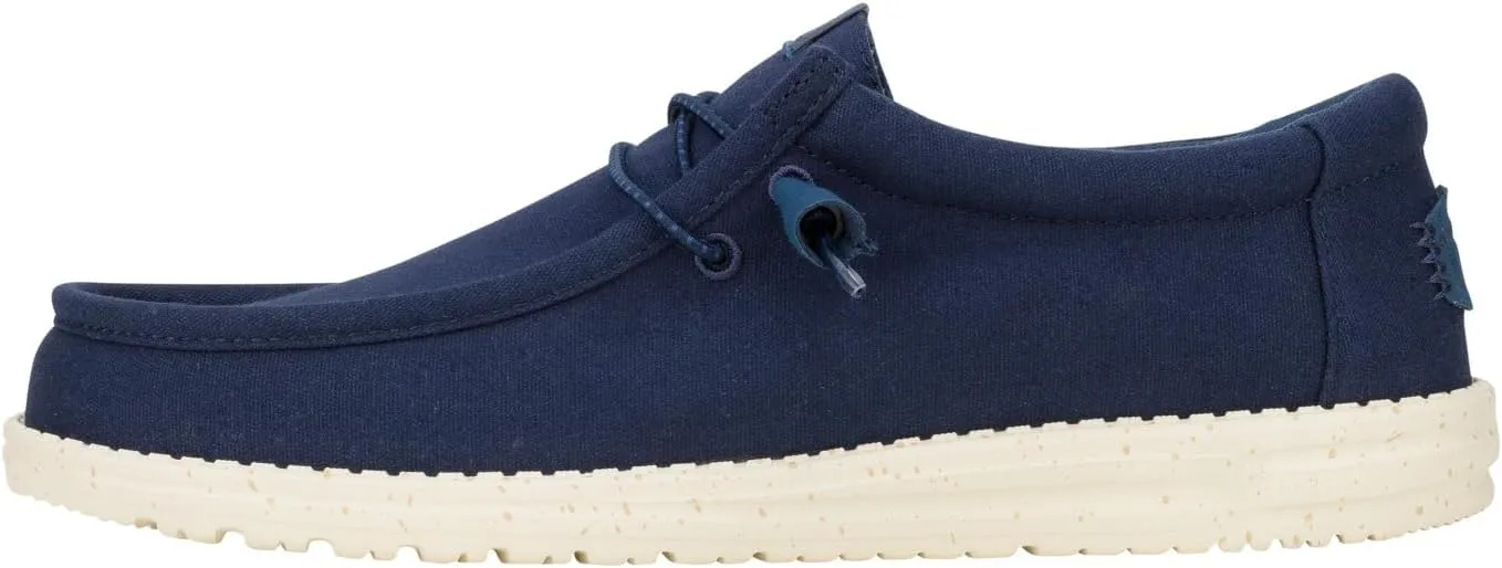 HEYDUDE Men's Wally Canvas, Mens Shoes, Slip-on Loafers, Comfortable & Light-Weight
