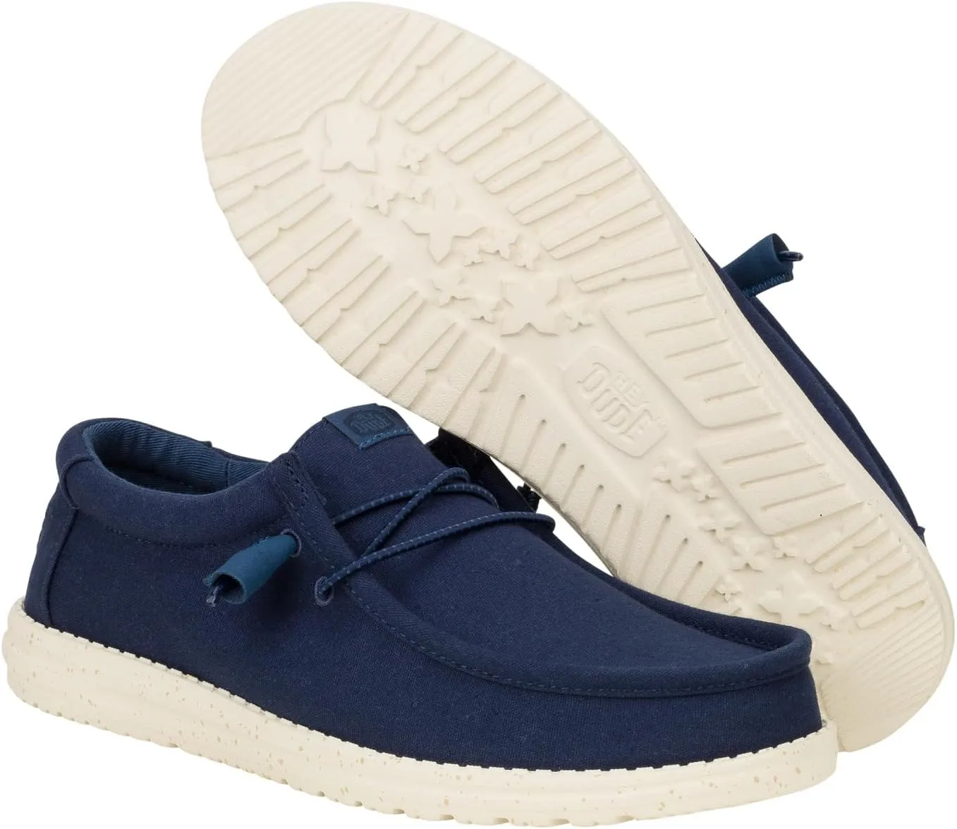 HEYDUDE Men's Wally Canvas, Mens Shoes, Slip-on Loafers, Comfortable & Light-Weight