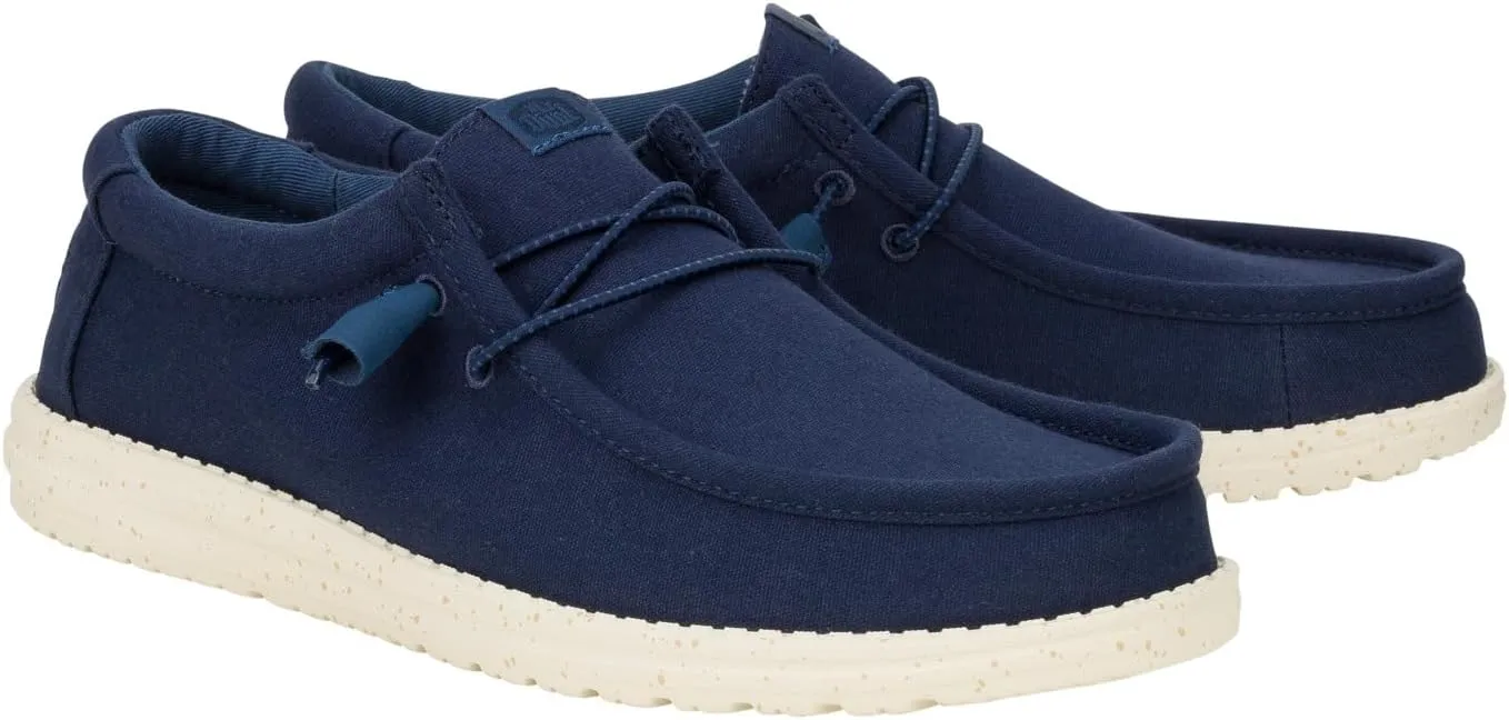 HEYDUDE Men's Wally Canvas, Mens Shoes, Slip-on Loafers, Comfortable & Light-Weight
