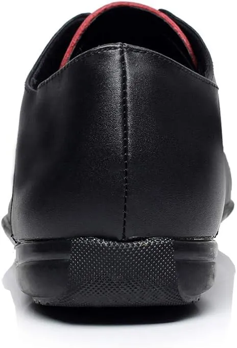 HIPPOSEUS Men's Ballroom Dance Shoes Red Latin Tango Morden Rumba Social Dance Shoes Rubber Sole,Model 9017