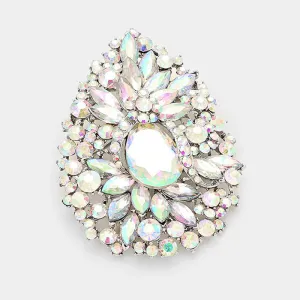 iLLASPARKZ Crystal Rhinestone Teardrop Bouquet Brooch