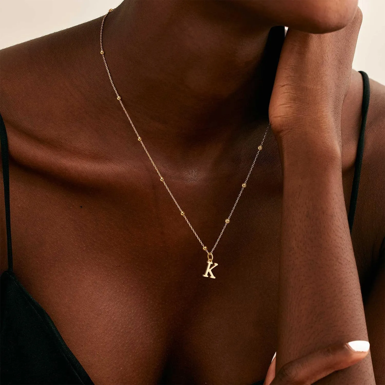 Initial Necklaces for Women, Dainty A-Z Pendant Letter Charm Necklace Personalized Name Necklaces for Women Trendy Jewelry Gift
