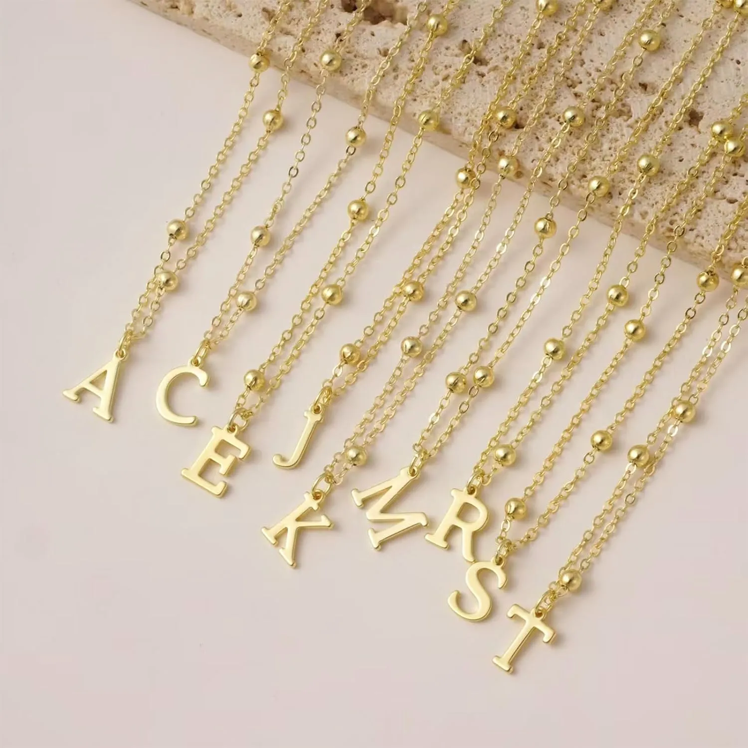 Initial Necklaces for Women, Dainty A-Z Pendant Letter Charm Necklace Personalized Name Necklaces for Women Trendy Jewelry Gift