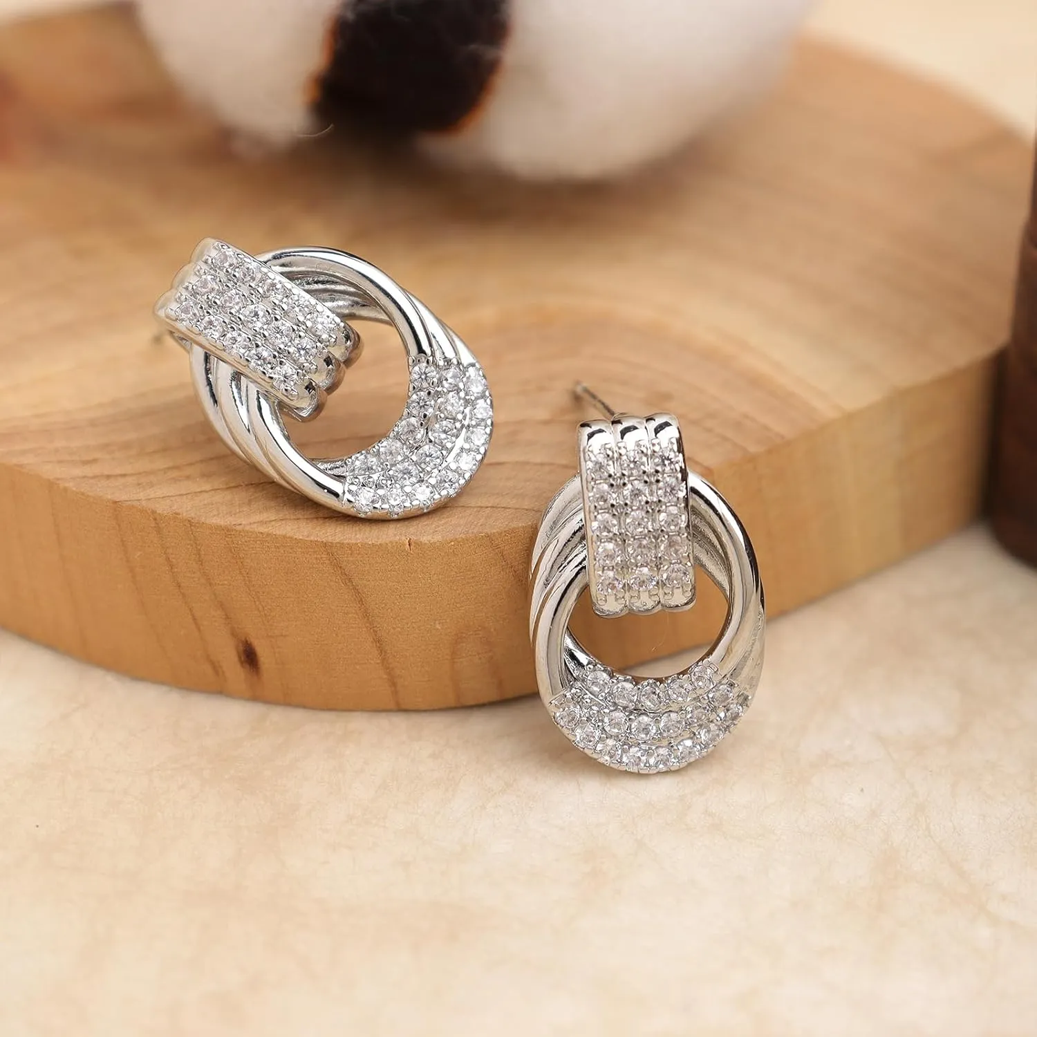 JeanBeau Pearl Flower Leaf Stud Earrings for Women Statement Cluster CZ Pearls Earing Gold Plated Sterling Silver Wedding Prom Birthday Fashion Jewelry Gift