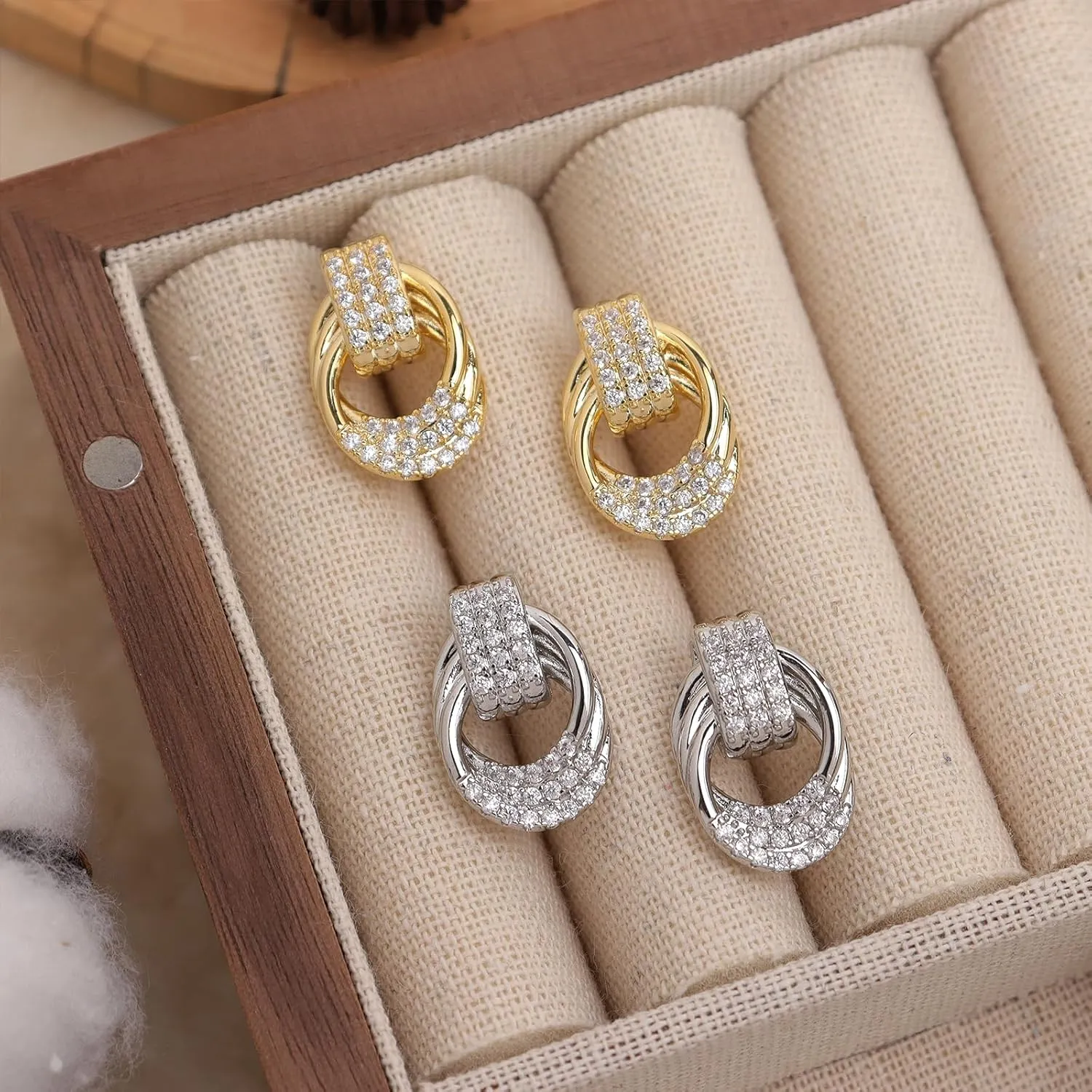 JeanBeau Pearl Flower Leaf Stud Earrings for Women Statement Cluster CZ Pearls Earing Gold Plated Sterling Silver Wedding Prom Birthday Fashion Jewelry Gift