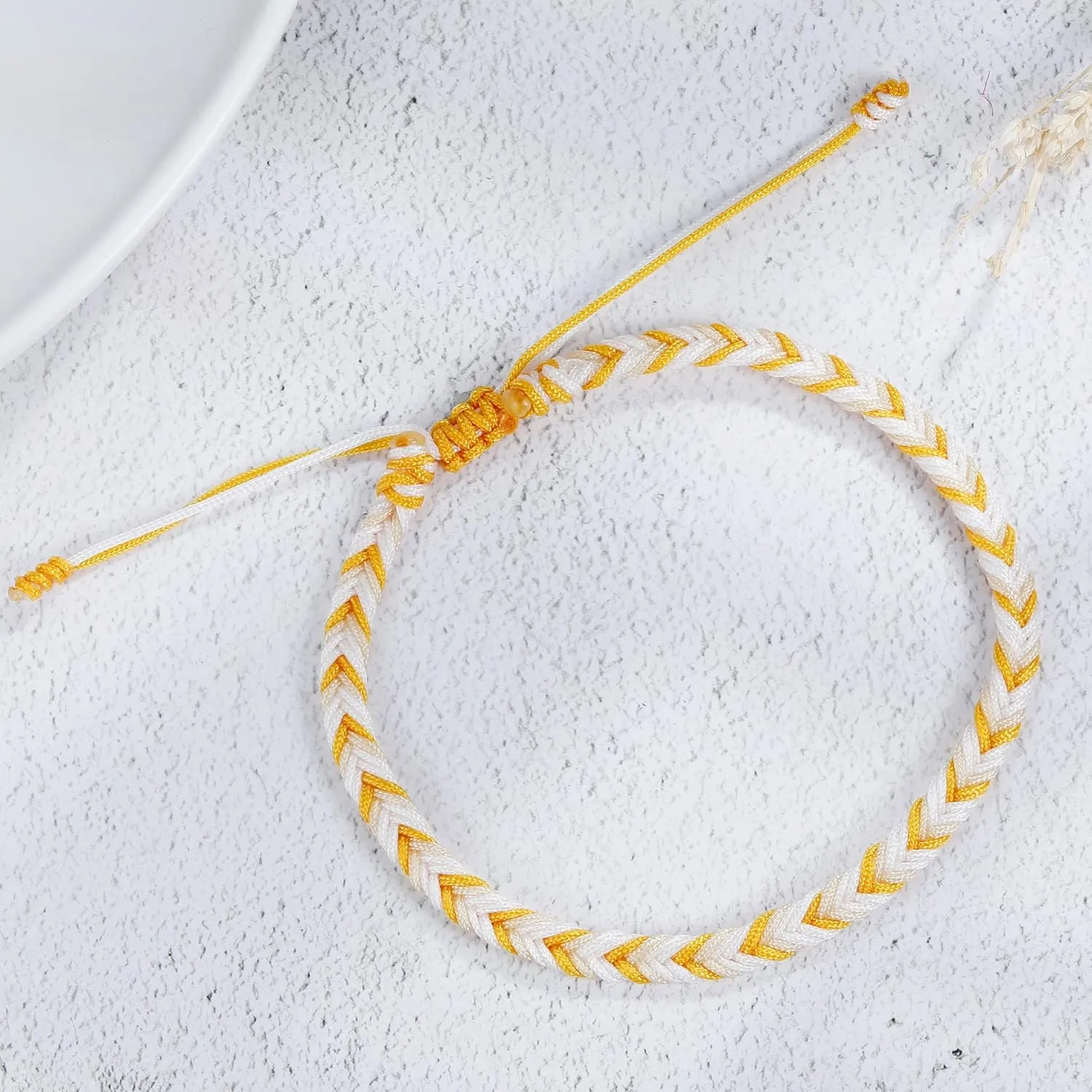 JENDEAR SHINE Rope Anklet for Women, Sweet Candy Color Anklet Handwoven Adjustable, Summer Beach Ocean Ornament Gifts