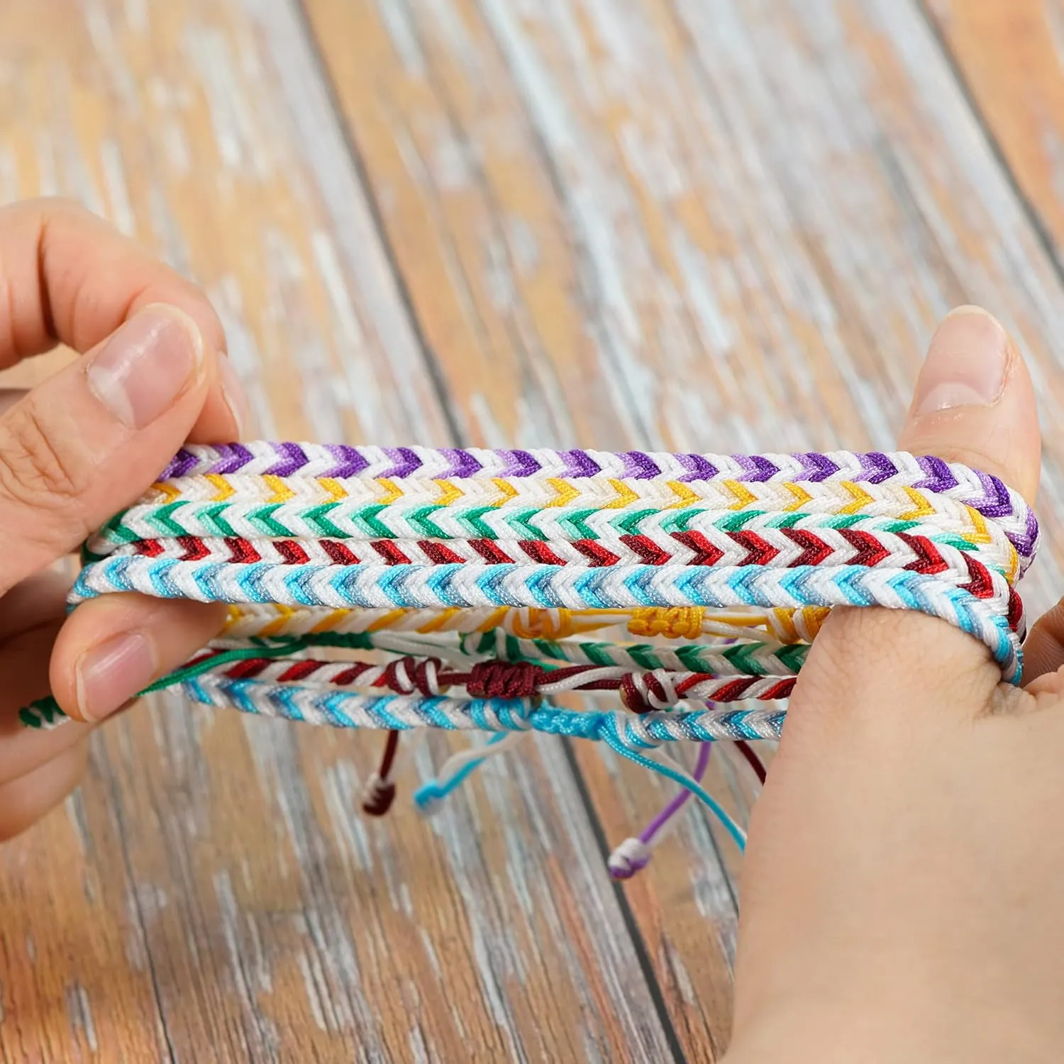 JENDEAR SHINE Rope Anklet for Women, Sweet Candy Color Anklet Handwoven Adjustable, Summer Beach Ocean Ornament Gifts