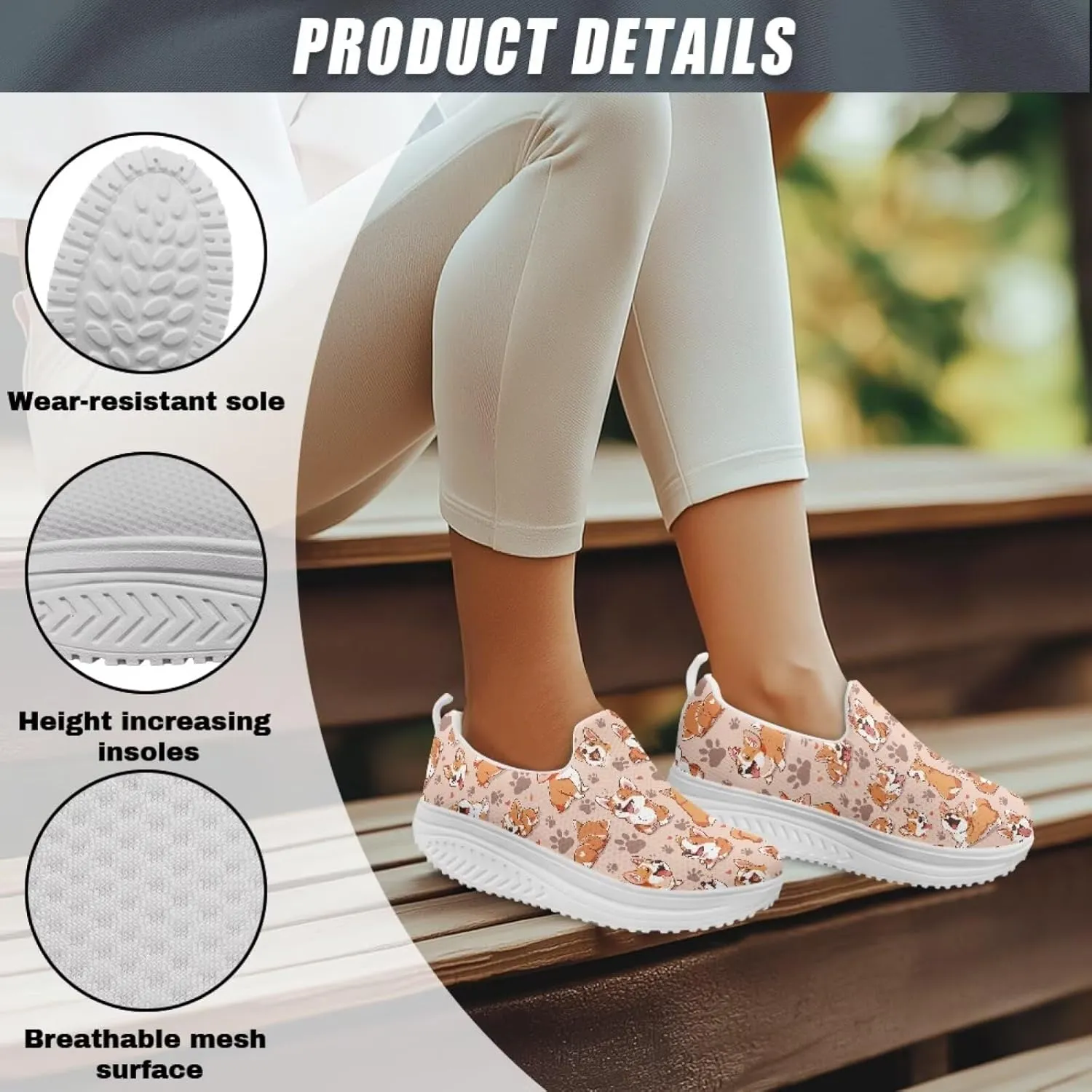 JoyLamoria Animal Print Womens Shoes Work Casual Fashion Tennis Soft Workout Cushion Comfort Knit Upper Running Orthopedic