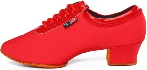 JUODVMP Men & Women Ballroom Dance Shoes Lace-up Latin Modern Salsa Dance Practice Teaching Performance Model 601