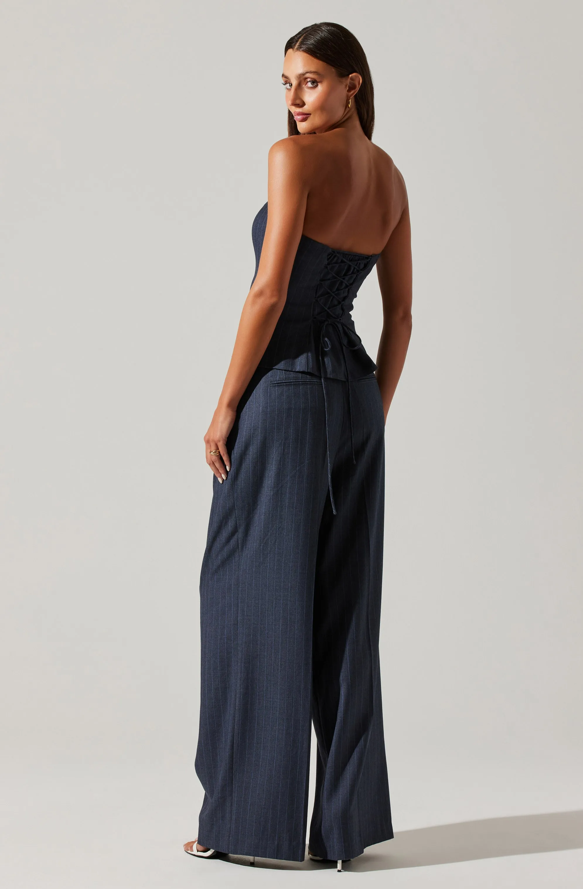 Kalani Pinstripe Tube Top