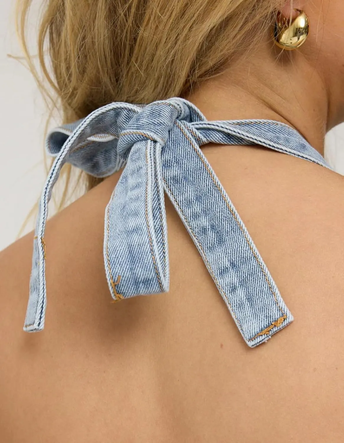 Kedera Women's Tie Up Denim Vest Button Down Backless Denim Tank Top V Neck Sexy Loose Fashion Cropped Vest