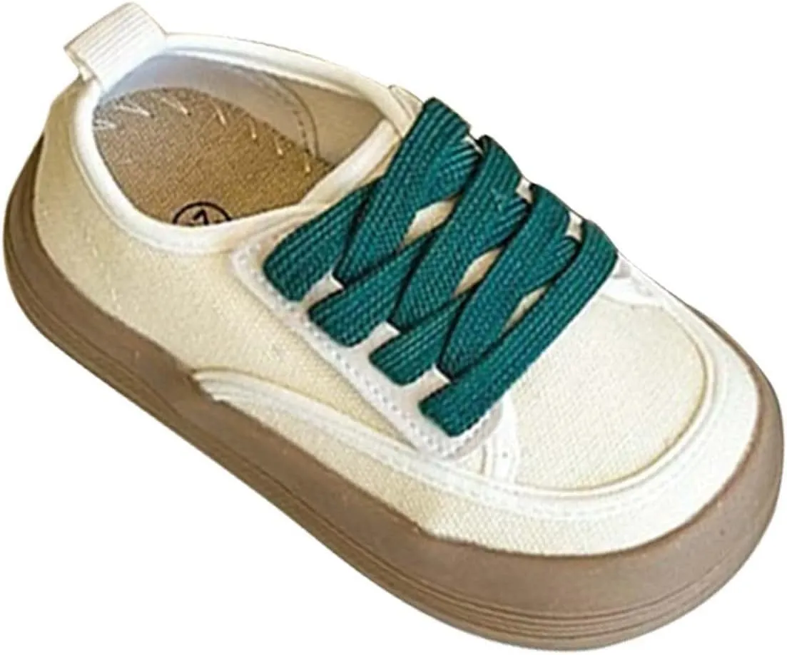 Kids Canvas Shoes Toddler Boys Girls Low Top Canvas Slip On Sneakers Infant Baby Boys Girls Casual Walking Shoes