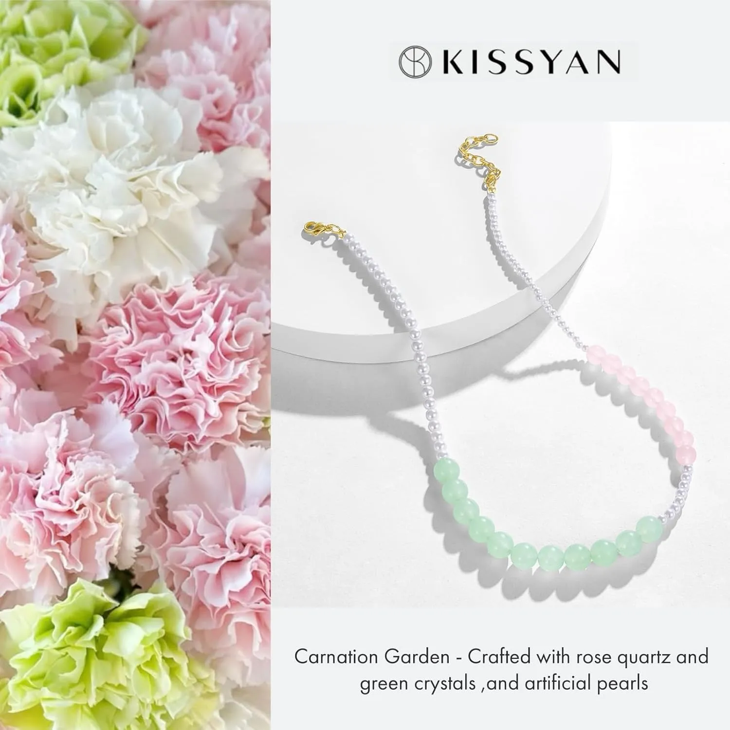 KissYan Beaded Necklaces for Women, Colorful Bead Gemstone Boho Choker for Summer, Natural Stone Handmade Beach Jewelry Gifts