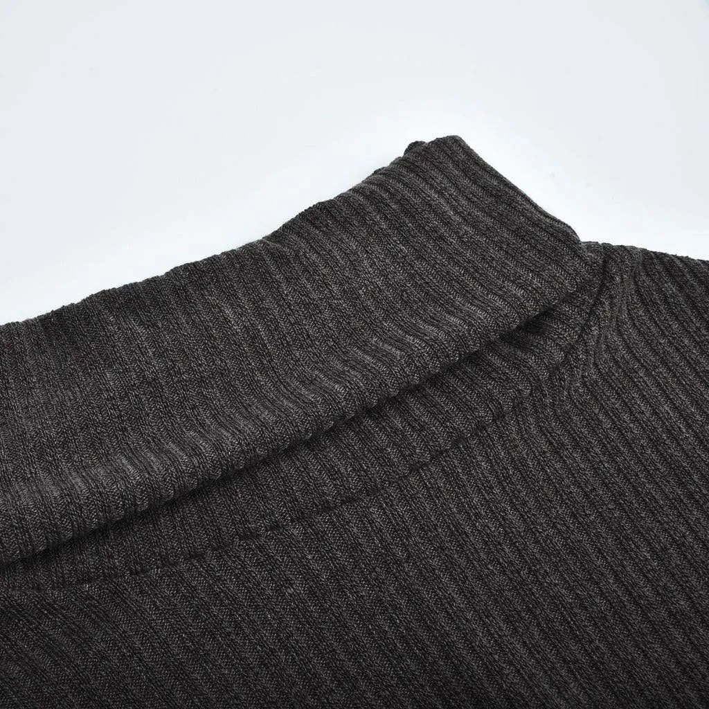 Knit Sweater for Women Blouses for Women Women's Long Sleeve Casual Trendy Oversized Turtleneck Knit Pullover Sweater Tops