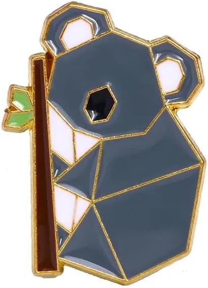 Koala Enamel Pin Collect Cute Arts Metal Cartoon Brooch Backpack Clothes Collar Minimalism Lapel Badges Jewelry