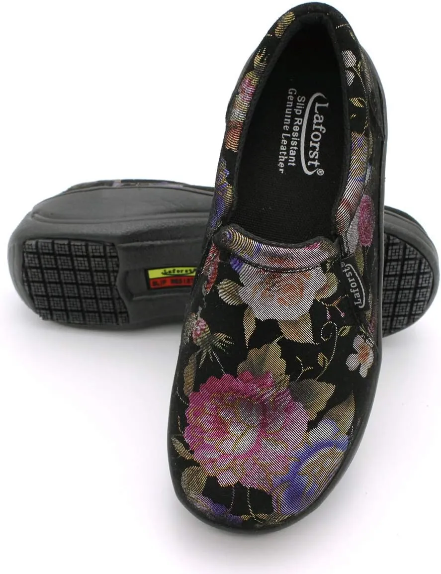 Laforst Rachel 7003 Womens Leather Nonslip Server Slip On Clog