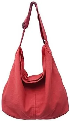 Large Hobo Crossbody Bag Canvas Shoulder Tote Bags for Women Men Canvas Messenger Bag Women's