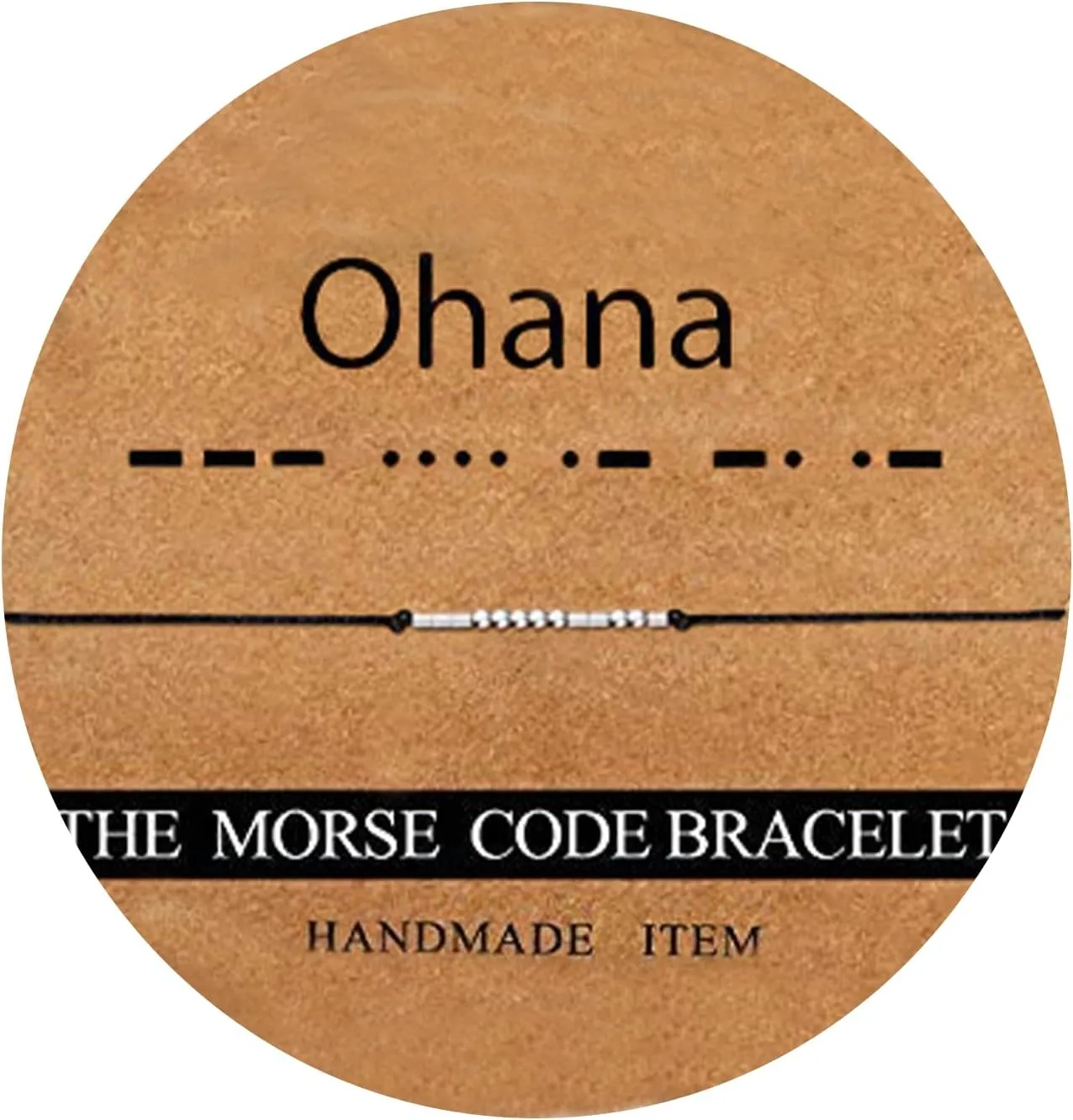 Ldurian Morse Code Bracelets, Inspirational Morse Code Family Gifts, Secret Message Friendship, Ajustable Couples Bracelet Jewelry for Women Men