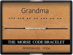 Ldurian Morse Code Bracelets, Inspirational Morse Code Family Gifts, Secret Message Friendship, Ajustable Couples Bracelet Jewelry for Women Men