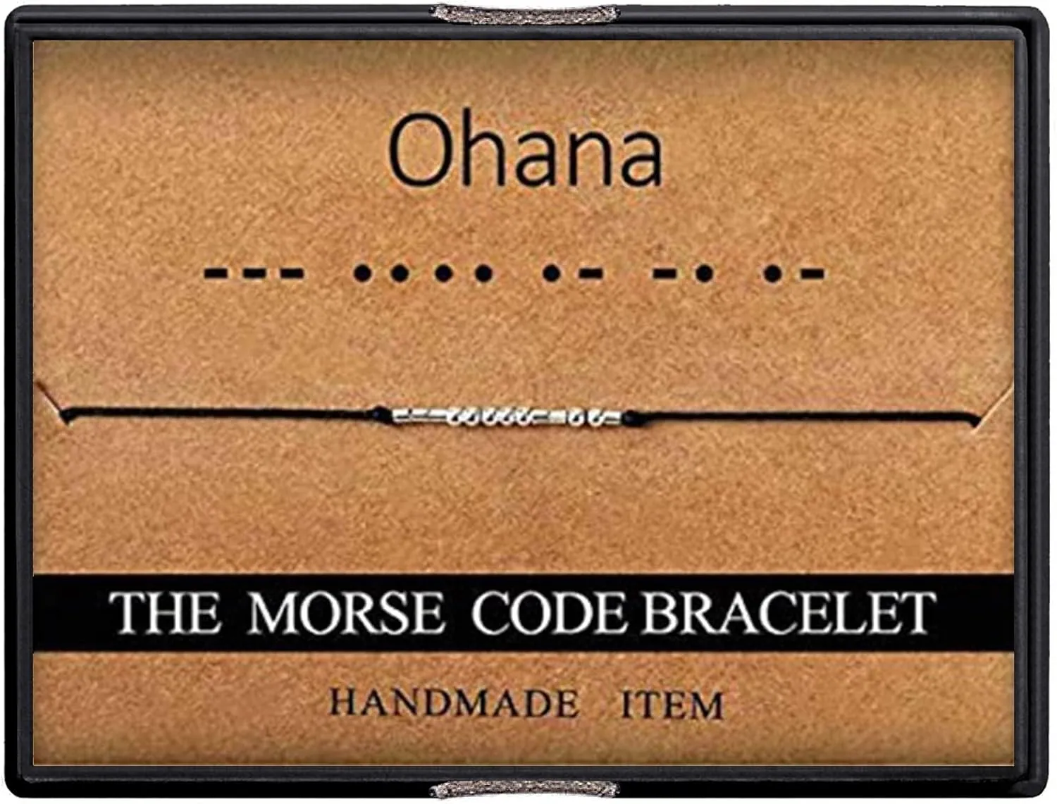 Ldurian Morse Code Bracelets, Inspirational Morse Code Family Gifts, Secret Message Friendship, Ajustable Couples Bracelet Jewelry for Women Men