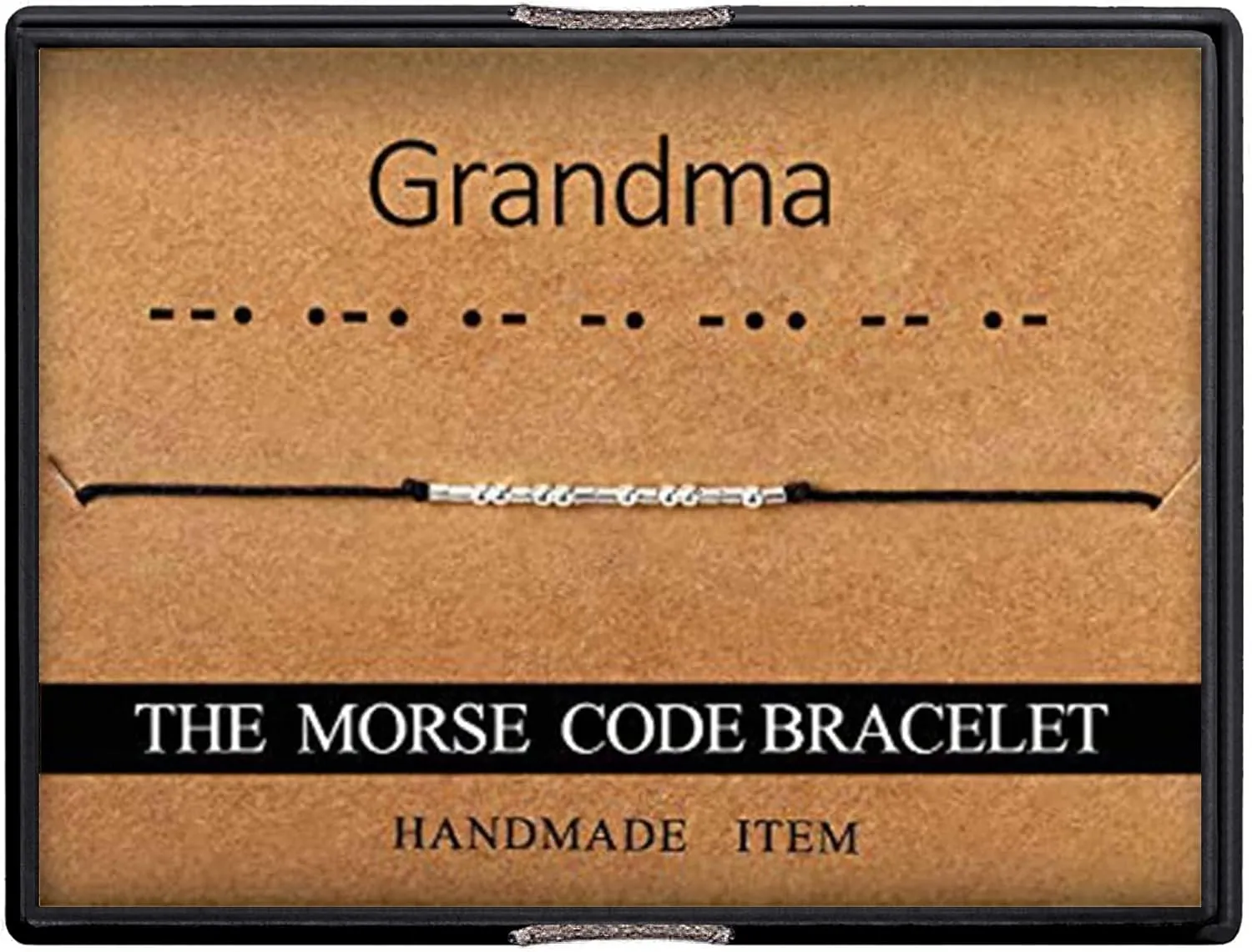 Ldurian Morse Code Bracelets, Inspirational Morse Code Family Gifts, Secret Message Friendship, Ajustable Couples Bracelet Jewelry for Women Men