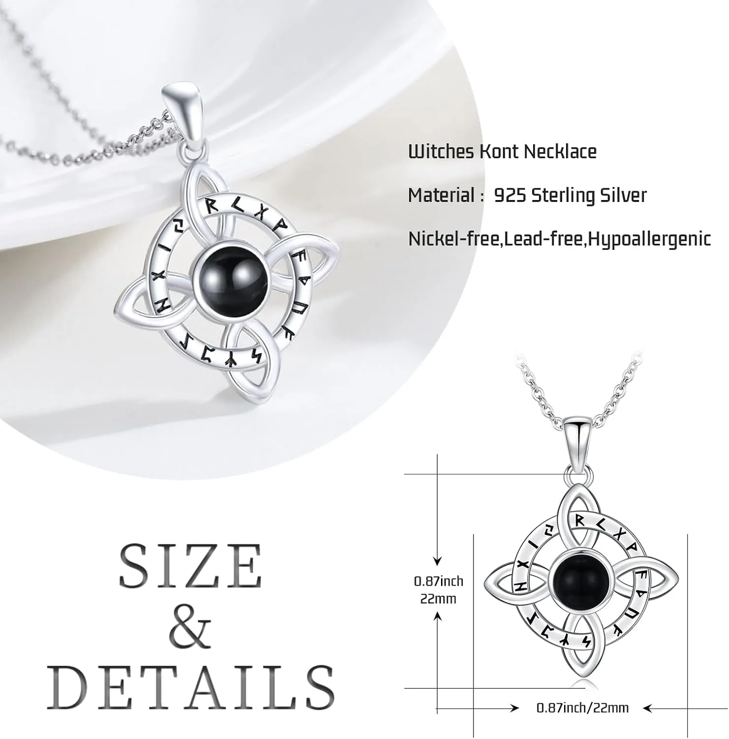 Lilith Claddagh Cross Necklace for Women Men