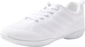 Linodes Cheer Shoes Cheerleading Shoe for Women and Girls with Breathable Upper and Rubber Sole Dance Multifunctional Walking Shoes Anti-Slip