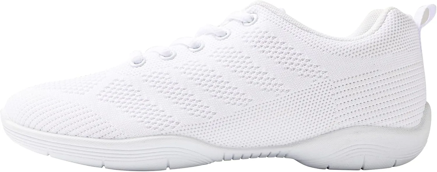Linodes Cheer Shoes Cheerleading Shoe for Women and Girls with Breathable Upper and Rubber Sole Dance Multifunctional Walking Shoes Anti-Slip
