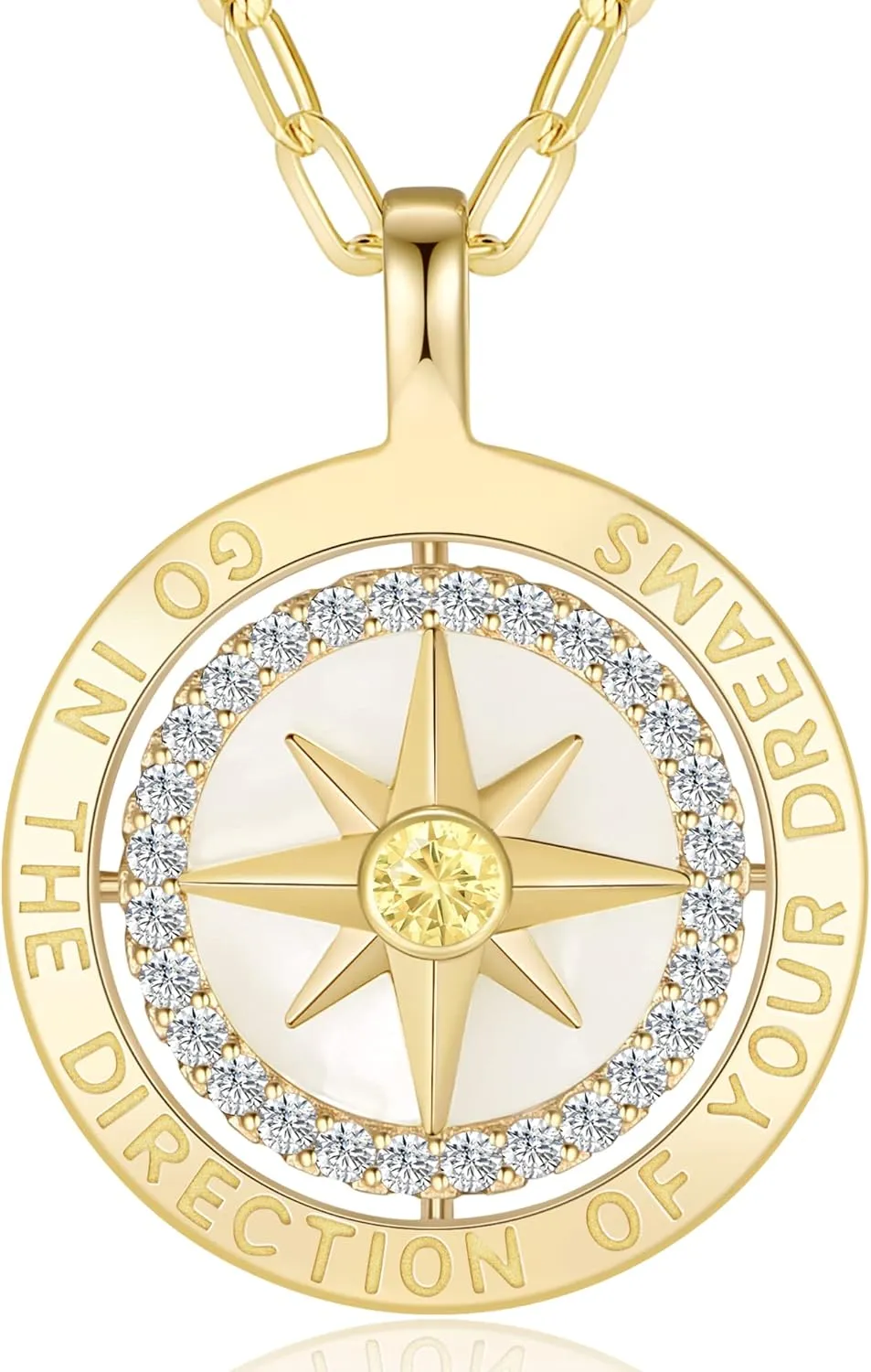 LOUISA SECRET Graduation Gifts for Her 2025, S925 Sterling Silver Compass Birthstone Necklace for Her, Anniversary Birthday Jewelry Gifts for Women Her