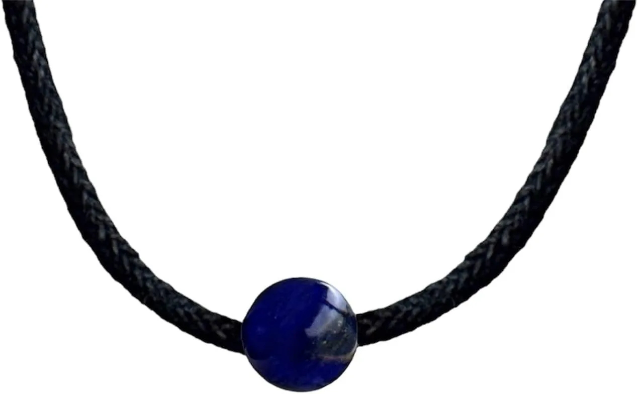 Luck Strings Bead Choker Necklace for Men and Women - Simple, Minimalist, Lightweight and Adjustable Beaded Cord Choker
