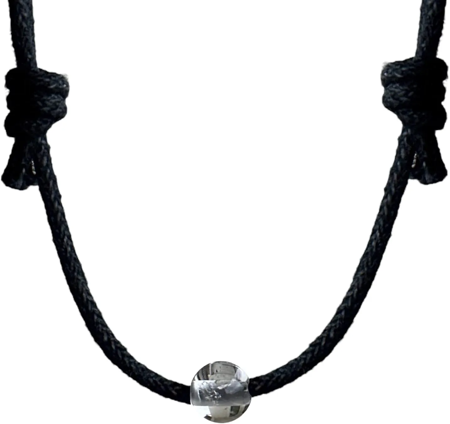 Luck Strings Bead Choker Necklace for Men and Women - Simple, Minimalist, Lightweight and Adjustable Beaded Cord Choker