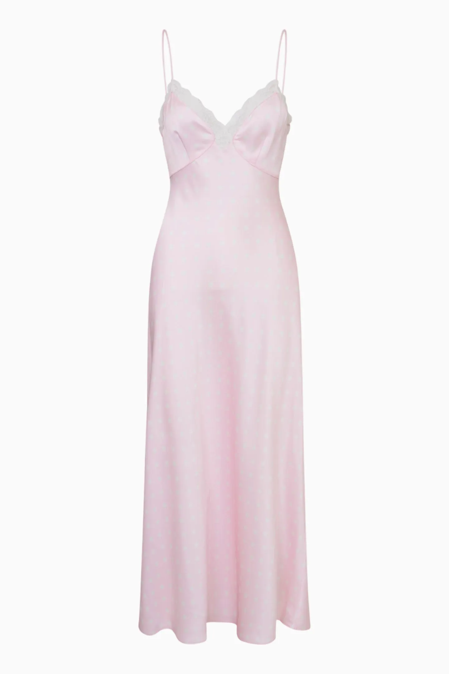Manuela Satin Polkadot Slip Dress