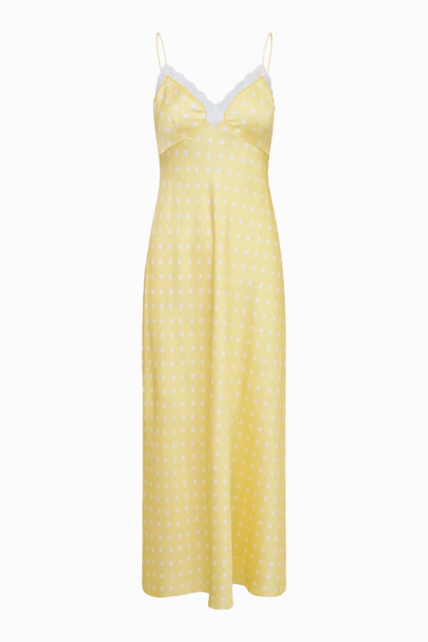 Manuela Satin Polkadot Slip Dress